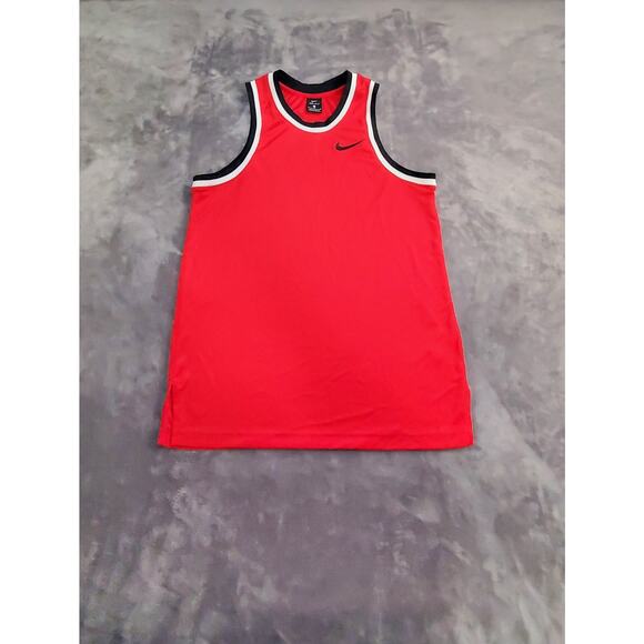 Nike DRI FIT Size M Basketball Jersey Mens Tank Top Red Gym Activewear C21-3 - Picture 1 of 7